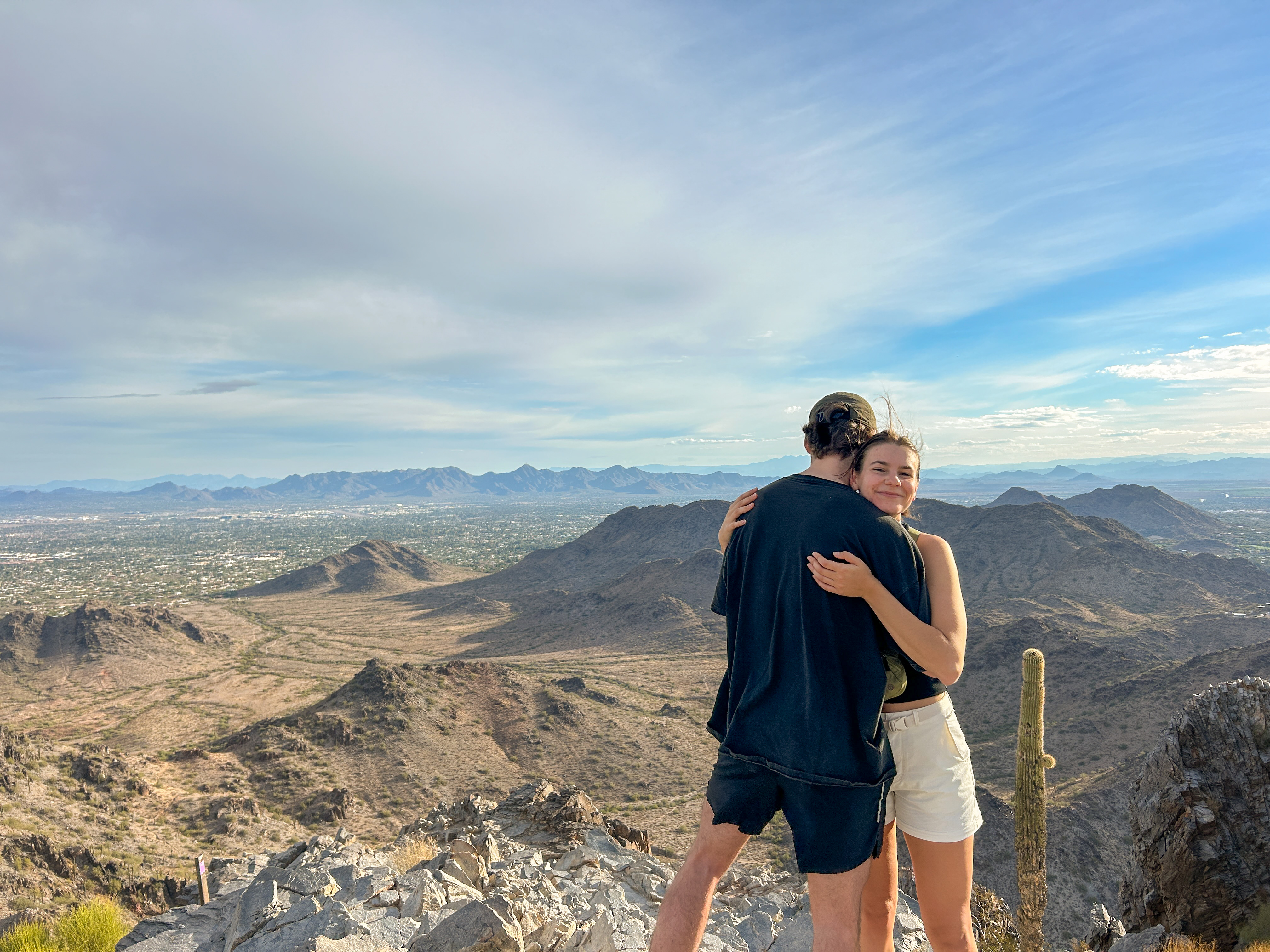 Gabriella and Zachary hiking